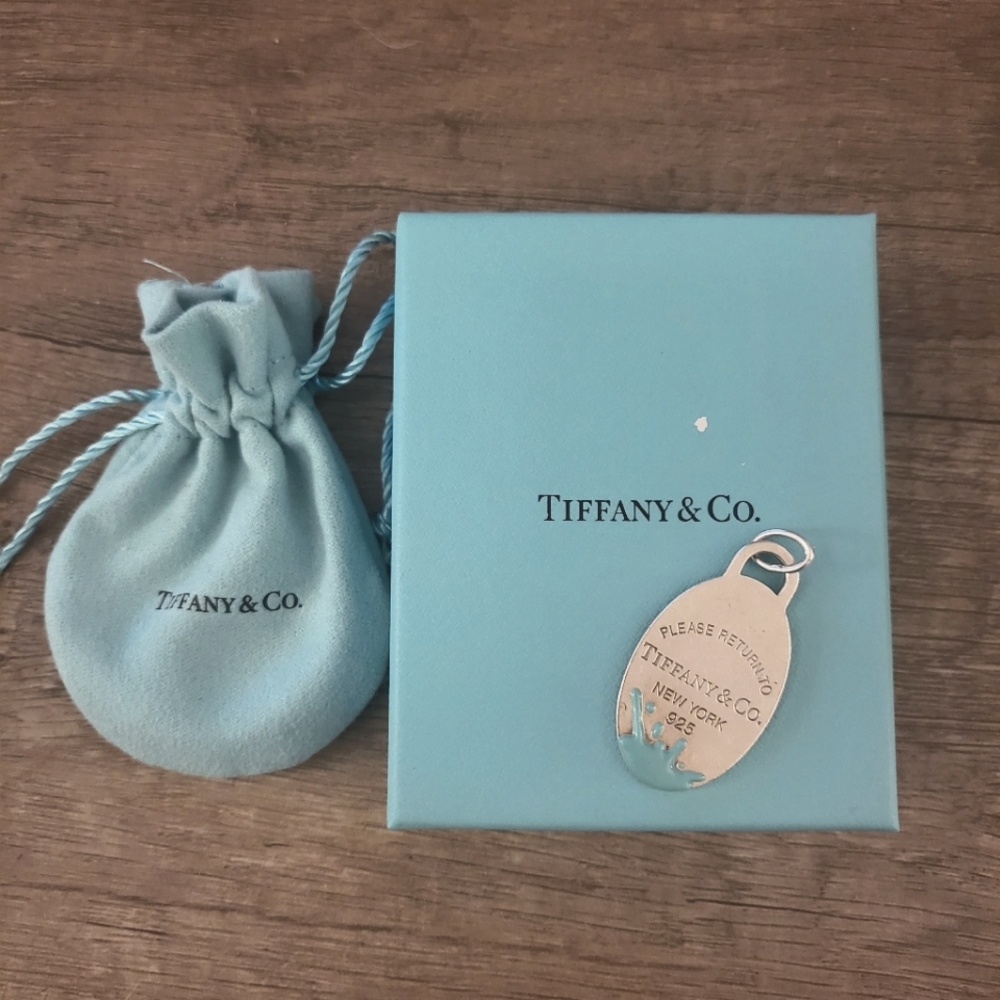 Authentic Tiffany Large Oval Splash Charm